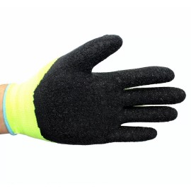 TUTU 12 Pair  Green Safety Gloves Latex Coated Grip Cut Resistant - Small