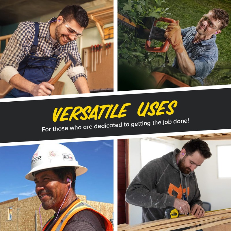 Plugfones Basic Earplug Headphones Earplug-Earbud Hybrid - 26 dB Noise