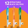 BIC Intensity Clic Black Gel Pens, Medium Point (0.7mm), 12-Count