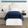 Shreem Linen Extra Long Pleated Dorm Bed Skirt, Twin XL