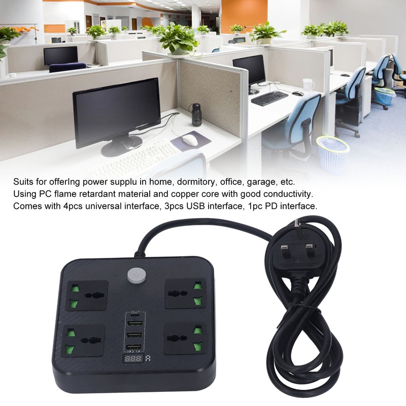 Power Socket Multifunction 8 in 1 DC 5V 3.1A USB