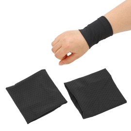 CHICIRIS munequeras Sudor, 2 Piezas munequeras Deportivas, munequeras para Sudor, Brazalete de Enfriamiento Elástico Unisex, para Deportes, Baloncesto, bádminton, Tenis de Mesa, Acampar (Negro)