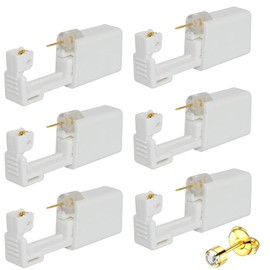 CPJJ 6 Pieces Ear Piercing Kit Gold, Ear Piercing Gun, Ear Piercer, Ear Piercing Studs, Disposable Ear Piercing Kit, Ear Piercing Kit Disposable For Women Men Girls Boys(Gold)