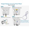 FinFuture 2-Inch Toilet Flush Valve Dual Flush Valve Replacement with