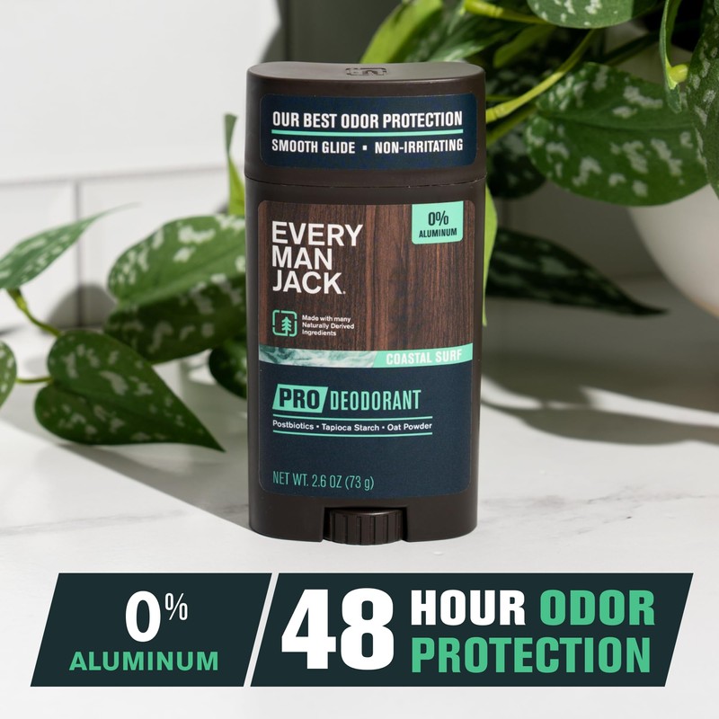 Every Man Jack Men's Pro Deodorant - 48-Hour Odor Defense