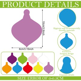 Jetec 108 Pcs Christmas Assorted Creative Paper Cutouts 3.94 Inches Light Bulb Paper Cut Outs Ornament Winter Christmas Tree Cutouts for Teacher Kids Classroom School Bulletin Board Decoration