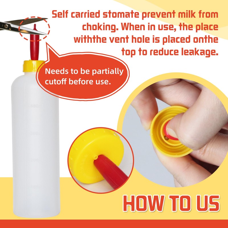 24Pcs Lamb and Goat Kid Feeding Tube Kit Feeding Bottles