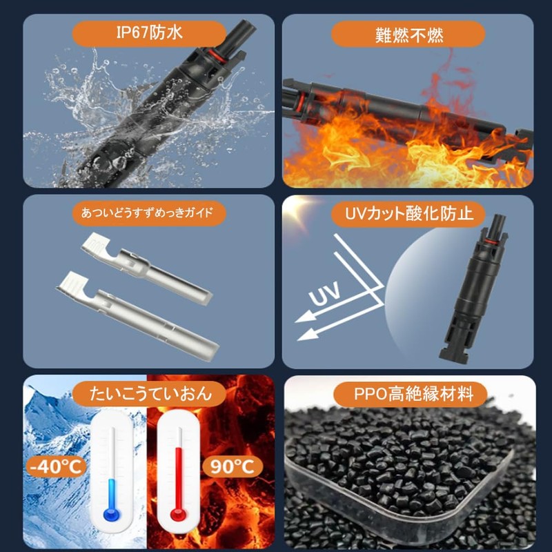 YFFSFDC MC4 Compatible Connector with Backflow Prevention Diode Solar Panel