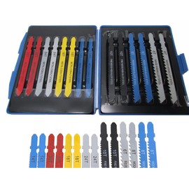 14pc T Fit Jigsaw Blade Set T Fitting Metal Plastic Wood Blades PVC, Plastic, Aluminum, Sheet 6T, 8T, 10T, 14T, 18T, 24T, 32T