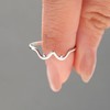 STORYJEWELLERY Sterling Silver Boob Ring, Fun Rings for Women, Silver