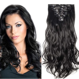 Clip-In Hair Extensions, 8 Wefts, Wavy Like Real Hair