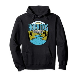 Vintage Hornitos, California River Valley Souvenir Print Pullover Hoodie