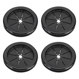 PATIKIL Rubber Grommet 1-11/16", 4 Pcs Round Rubber Hole Plugs Firewall Plug Grommet Wire Cable Protection for Wiring Metal Electric Box, Black