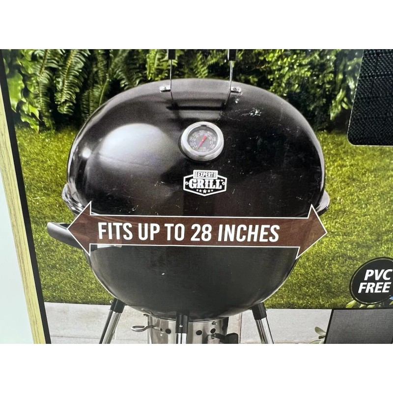 Expert Grill Charcoal Kettle Grill Cover Black Up To 28"
