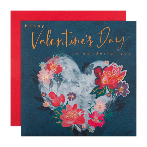 Hallmark Valentine's Day Card - Classic Floral Heart Design