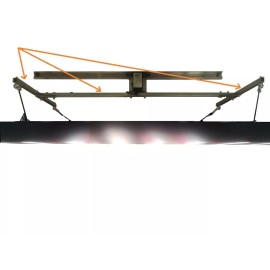 Light Rail New 34” Robo Bar for Stabilizing Larger LED Grow Lights Light Rail Light Mover