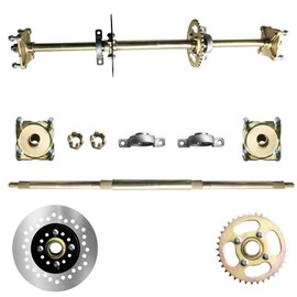 CNCEST New Drift Trike Go Kart Rear Live Axle Kit, Sprocket & Hub Axle 815mm 32inch (32", ATV Quad Go Kart)