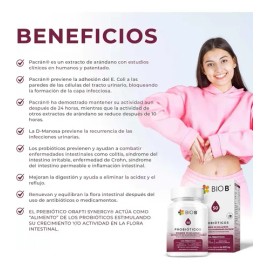 Bio B | Probióticos Women 50 Billones + Extracto De Arándano | Cepas para mujer | probióticos vaginales