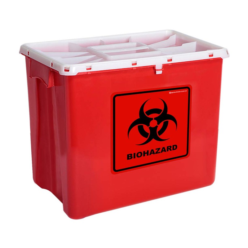 Biohazard Stickers- 5.5" x 5.5" Biohazard Labels (Pack of 10)