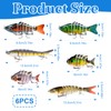 Multi-Jointed Swimbait Fishing Lures Kit, Realistic Swimming Action Saltwater/Freshwater Bass