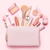 9 Bolsas de Maquillaje de Preppy Bolso Cosmético de Cuero