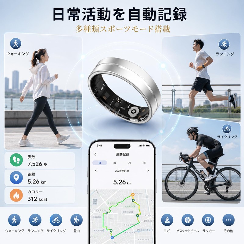 Smart Ring, Men's, Women's, Smart Ring, Health Ring, Bluetooth Ring,