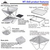 Campingmoon BBQ Grill Fire Pit Foldable Stainless Steel - Large