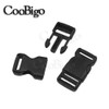 CooBigo 10pcs 1/2"(12.5mm) Side Release Buckles Plastic Black Quick Adjustable