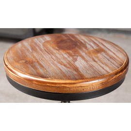 26 inch-32 inch Vintage Industrial Bar Stool-Metal Wood Swivel Bar Stool-Retro Bar Height Stool-Counter Height Adjustable Kitchen Stools-Set of 2,Fully Welded,Extra Tall Pub Height(Copper(2pcs))