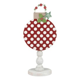 Glory Haus Wood Stand for Toppers - Rustic Wooden Display Stand, 5.5" x 7.5", Round Base Home Decor for Indoors or Outdoors, Farmhouse Decorations