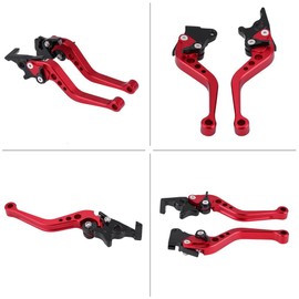 1 Pair 7/8"Clutch Brake Handle Levers, Keenso Universal Drum Brake Lever Handle 22mm for Yamaha Honda Suzuki(Red)