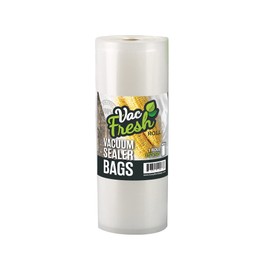 Vac Fresh Vacuum Seal Bags, Large Vacuum Sealer Rolls, 3.5 mil Thick, 15 inches Wide x 50 Feet Long Vacuum Seal Bags Roll, for Food Storing, Meal Prep, Sous Vide Cooking, Bulk Storage, 15x50 Roll