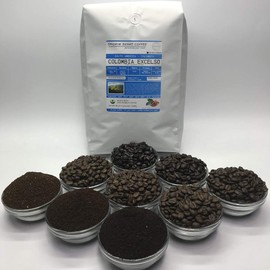 South America, Colombian Excelso (5-Pound Bag) Premium Arabica Coffee Freshly Custom Roasted Today (Full City Roast/Whole Bean) Customized Roast Or Grind Available By Messaging Us At Time Of Checkout