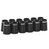 AmxKepoda 12pcs Premium Golf Iron Ferrules Black with Single Silver
