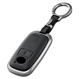 OFFCURVE Toyota and Daihatsu Dedicated Keychain Case, TOYOTA・DAIHATSU RAIZE/ROCKY Compatible Key Cover, Premium Zinc Alloy + Genuine Leather Material, Smart Key Case, Key Cover, Stylish, Dirt, Slip