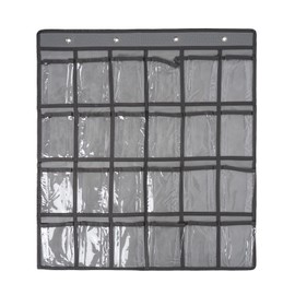 SAVORLIVING Over Door Hanging Organizer Cell Phone Hanging Classroom Chart Wall Door Closet Hanging Durable Fabric Storage Bag (Grey, 24)