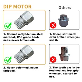 Chrome Steel ABC 0-9 Wheel Lock Key for VW，Locking Lug nut Removal Tools- Anti Theft Volkswagen Wheel Lock Key for Cars Wheel Tire Nut Screw Removal (ABC-8)