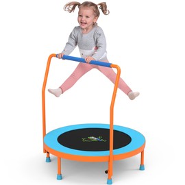Jump Into Fun 36’’ Mini Trampoline for Kids, Orange & Blue