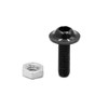 sourcingmap 20pcs M6 Black Aluminum Alloy Head Motorcycle Bolts Screws