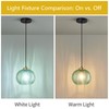 LBSQJ Green Glass Pendant Lights Kitchen Island 1 Pack 7.48