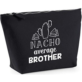 Hippowarehouse Nacho average brotherprinted make up cosmetic wash bag 18x19x9cm