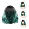 PACKOVE 1pc Women Curly Wig Short Gradient Cosplay Hairpiece for