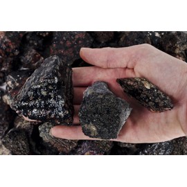 Fantasia Materials: 1 lb of Red Snowflake Obsidian Rough Stones from Mexico - Raw Natural Volcano Glass