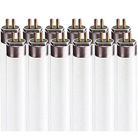 Luxrite LR20822 (12-Pack) F24T5/835/HO 24-Watt 2 FT T5 High Output Fluorescent Tube Light Bulb, Natural 3500K, 1635 Lumens, G5 Mini Bi-Pin Base