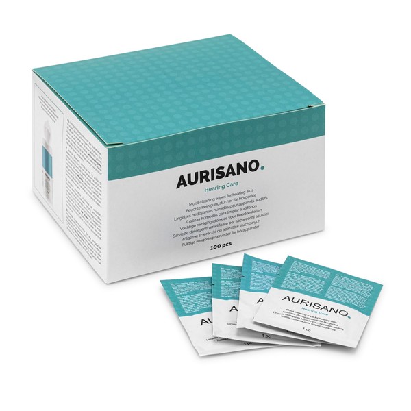 AURISANO AURISANO Hearing Aid Cleaning Wipes -100pcs Generously Sized 18.5