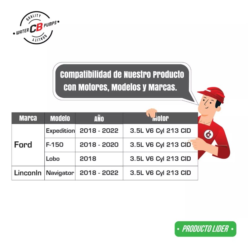 CB Bomba De Agua Ford Expedition F-150 Lobo Navigator 3.5l