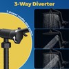 WRISIN 10 Inch Rain Shower Head with Handheld Spray, 7-Function