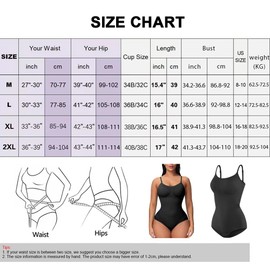 FFWTPY Women's Shapewear Bodysuit Tummy Control Shaping Body Shaper Figure-Shaping Fajas Seamless Bodice Body Strong Shaping with Adjustable Straps Bra Shaping Bodysuit, black