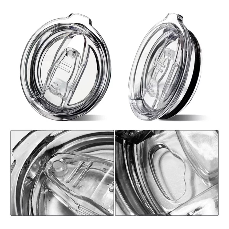 Tapa Transparente Para Vaso 30oz Deslizante No Se Derrama