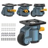 Leveling Casters with Upgraded Ratchet Handle Design,360 Degree Swivel Castor